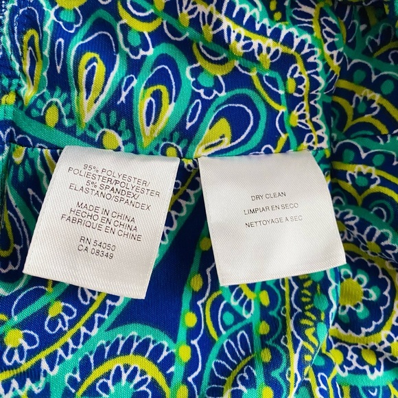 Jones New York  Stretch Sheath Paisley Print Sleeveless V-Neck Dress Size 12 - Picture 6 of 6